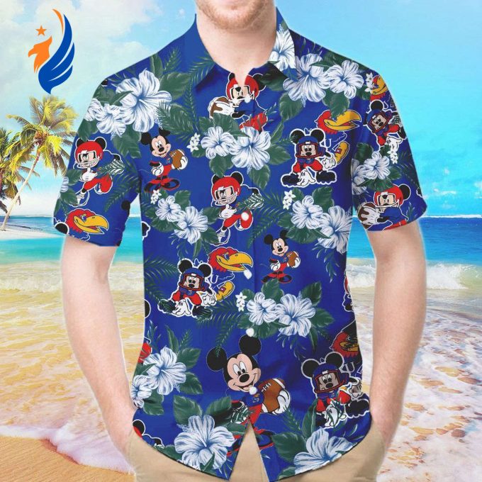 Get Your Kansas Jayhawks & Mickey Mouse Hawaiian Shirt #3 – Perfect for Fans!