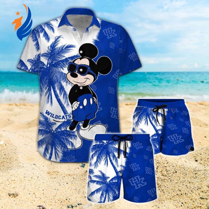 Kentucky Wildcats & Mickey Mouse Hawaiian Shirt: Show Your Team Spirit with this Fun and Stylish Apparel