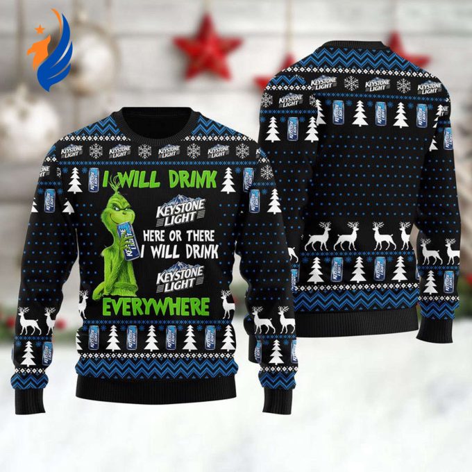 Get Festive with Keystone Light Grinches Ugly Sweater – Perfect for Any Occasion!