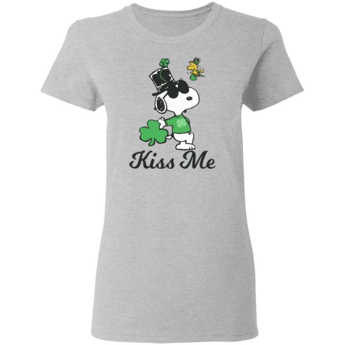 Leprechaun Woodstock Kiss Me Snoopy St Patricks Day Shirt – Festive Irish Green Tee for Luck & Fun!