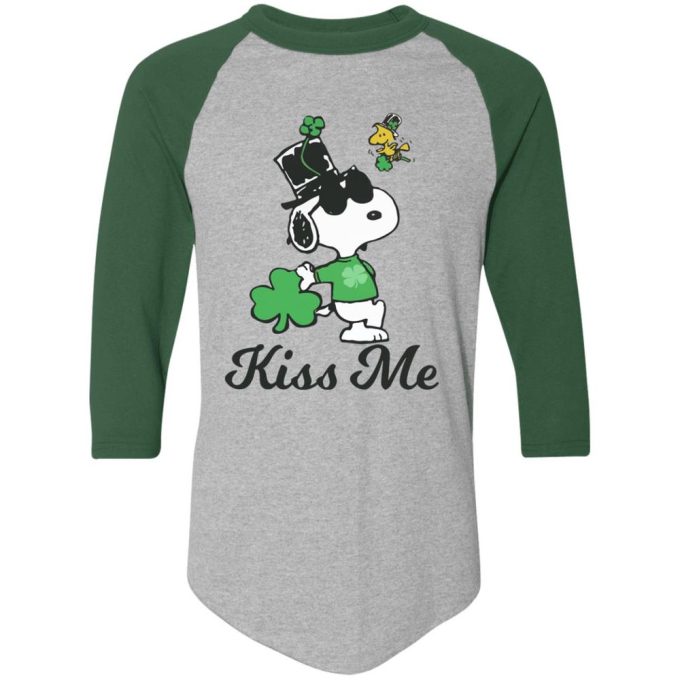 Leprechaun Woodstock Kiss Me Snoopy St Patricks Day Shirt – Festive Irish Green Tee for Luck & Fun!