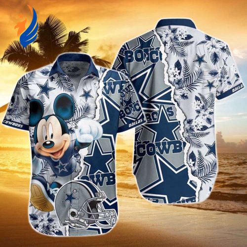 Dallas Cowboys Mickey Hawaiian Shirt: Limited Edition with Floral Pattern – Perfect for Cowboys Fans!