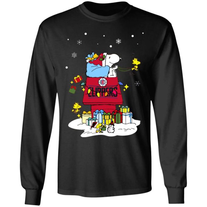 Get Festive with Los Angeles Clippers Santa Snoopy Christmas Shirt