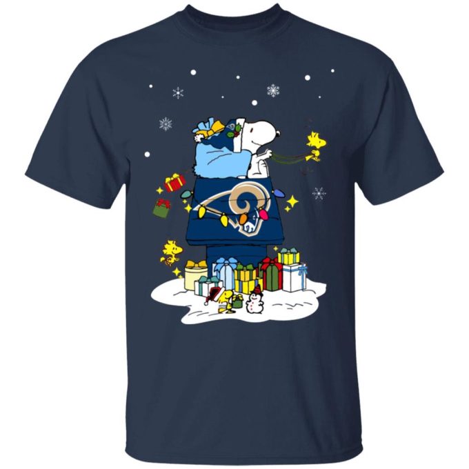 Get Festive with Los Angeles Rams Santa Snoopy Shirt: Wish You a Merry Christmas!