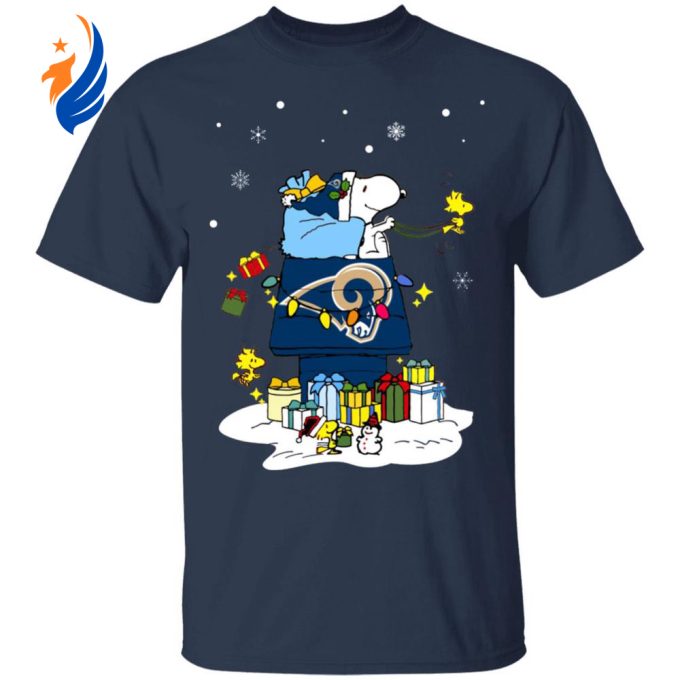 Get Festive with Los Angeles Rams Santa Snoopy Shirt: Wish You a Merry Christmas!