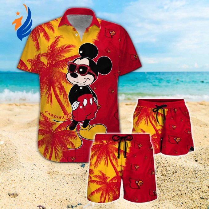 Louisville Cardinals & Mickey Mouse Hawaiian Shirt #2: Vibrant Design for Fans Perfect for Summer Louisville Cardinals & Mickey Mouse Hawaiian Shirt #2: Vibrant Design for Fans Perfect for Summer