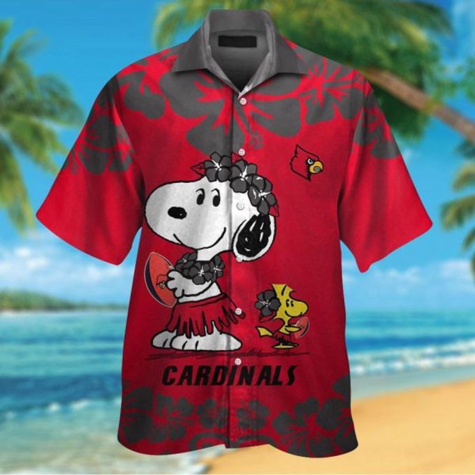 Get Summer Ready with Louisville Cardinals & Snoopy Hawaiian Shirt #2 – The Perfect Blend of Sports and Style!