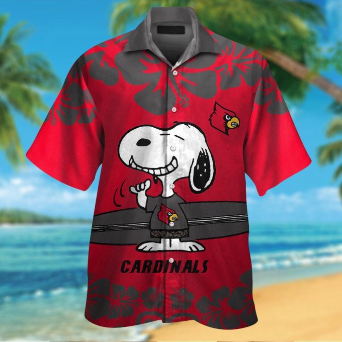 Louisville Cardinals & Snoopy Hawaiian Shirt – Stylish and Vibrant Apparel for Cardinals Fans Perfect for Game Day and Summer Events!