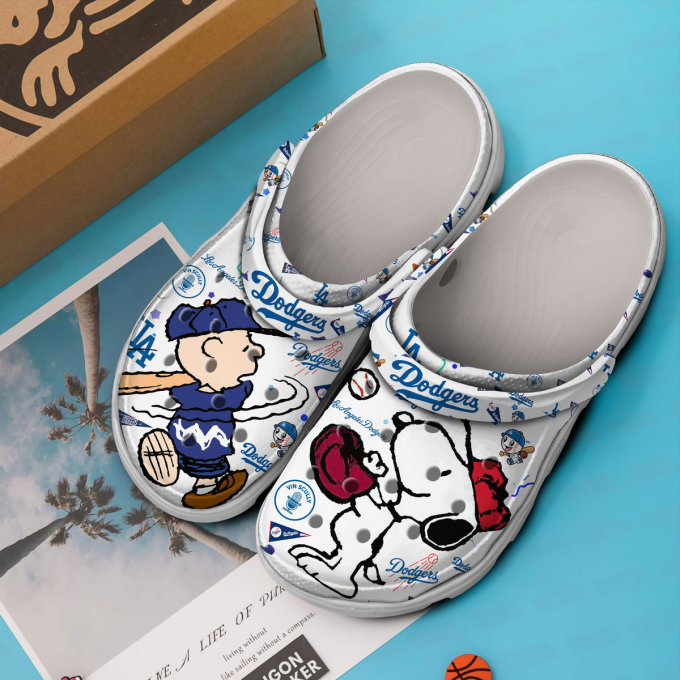 Love Dodgers Baseball Team Snoopy  Clogs