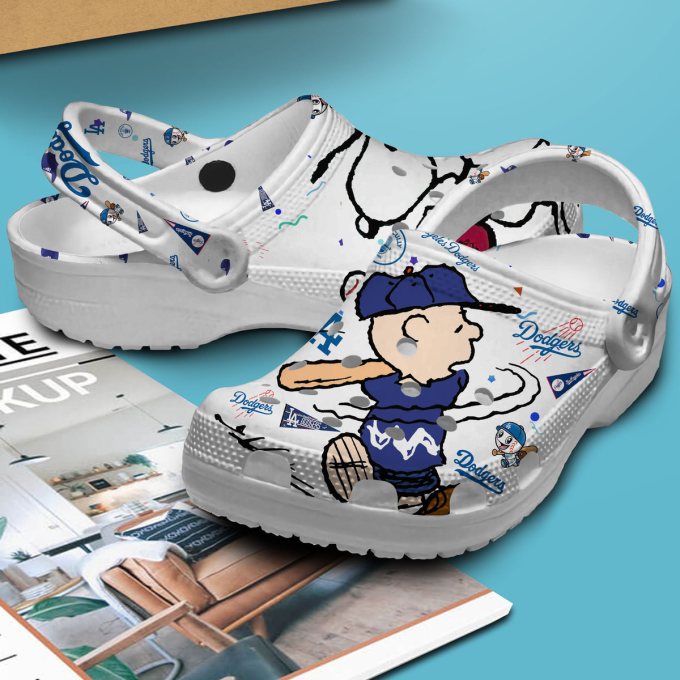 Love Dodgers Baseball Team Snoopy  Clogs