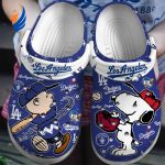 Love Los Angeles Baseball Team Snoopy Blue Clogs