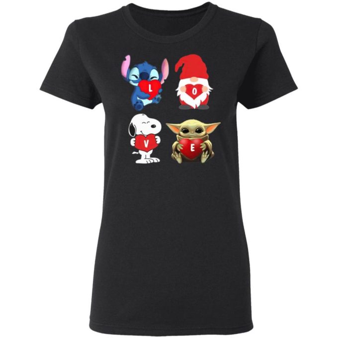 2021 Love Stitch Gnome Snoopy and Yoda Shirt: Unique and Adorable Collectible for Fans