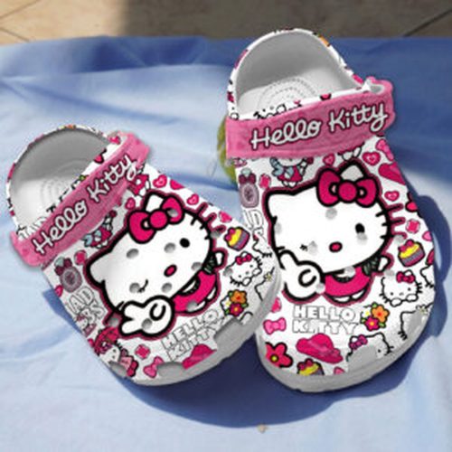 Lovely Hello Kitty Cartoon Clogs For Kids And Adults , Fun And Safe For Outdoor Play