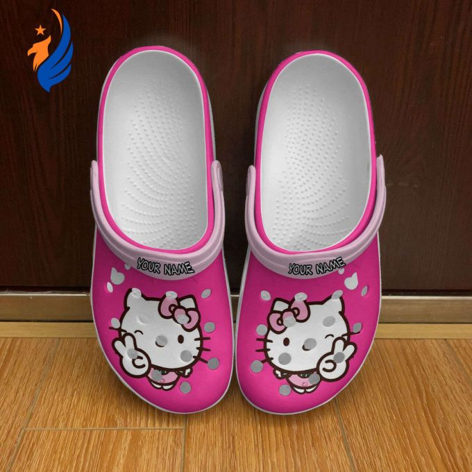 Lovely Hello Kitty Cartoon On Pink Unisex Classic Clogs For Fans Unisex Gifts 2024 Lovely Hello Kitty Cartoon On Pink Unisex Classic Clogs For Fans Unisex Gifts 2024