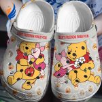 Lovely Winnie The Pooh And Piglet Love Flowers Clogs For Kids And Adults
