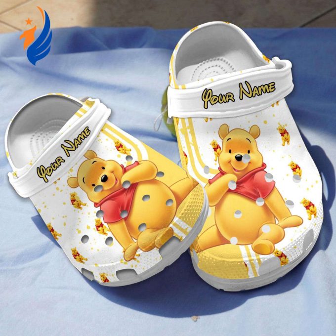 Lovely Winnie The Pooh White Clogs Lovely Winnie The Pooh White Clogs