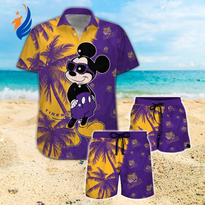 LSU Tigers & Mickey Mouse Hawaiian Shirt #2: Vibrant & Unique Apparel for Fans LSU Merchandise