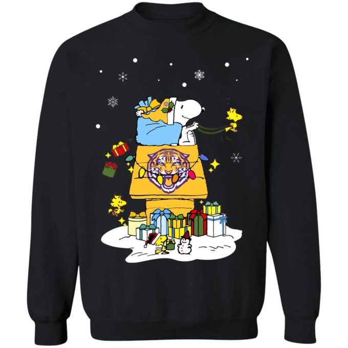 LSU Tigers Santa Snoopy Shirt: Spread Christmas Cheer with Merry Wishes! LSU Tigers Santa Snoopy Shirt: Spread Christmas Cheer with Merry Wishes!