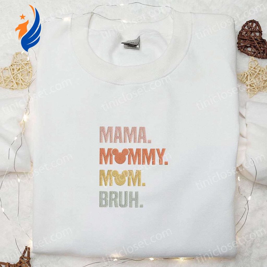 Mama Mommy Mom Bruh Mickey Embroidered Shirt & Hoodie: Perfect Mother’s Day Gift for Best Family – Unique Family Gift Idea! Mama Mommy Mom Bruh Mickey Embroidered Shirt & Hoodie: Perfect Mother’s Day Gift for Best Family – Unique Family Gift Idea!
