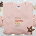 Mama Mommy Mom Bruh Mickey Embroidered Shirt & Hoodie: Perfect Mother’s Day Gift for Best Family – Unique Family Gift Idea!