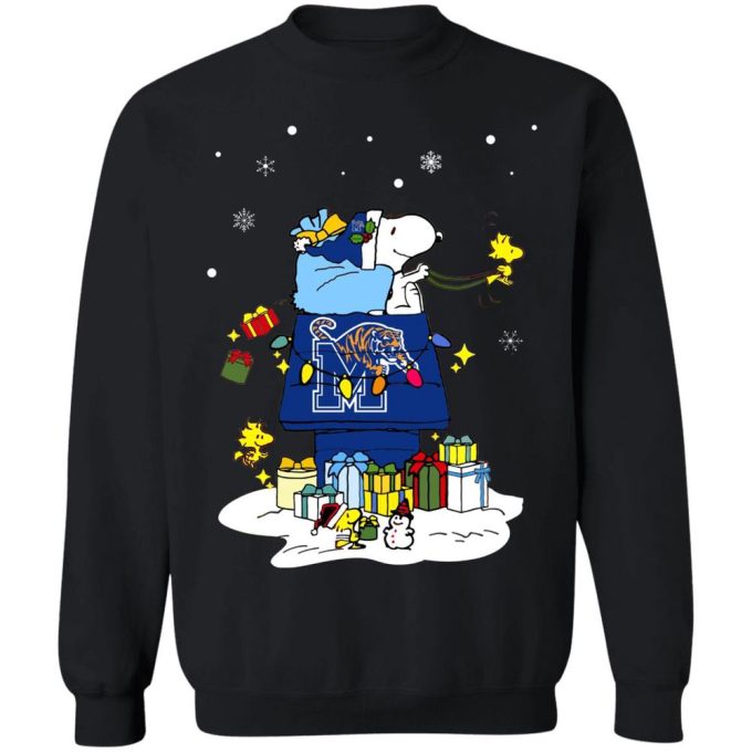 Get Festive with Memphis Tigers Santa Snoopy Shirt – Wish You a Merry Christmas