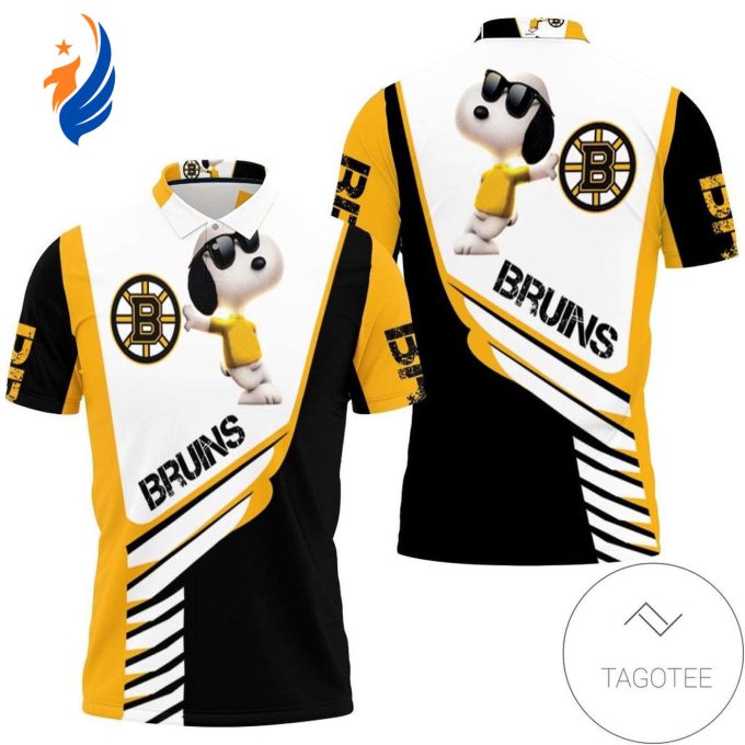 Mens & Womens Boston Bruins Snoopy For Fans 3d All Over Print Polo Shirt Mens & Womens Boston Bruins Snoopy For Fans 3d All Over Print Polo Shirt