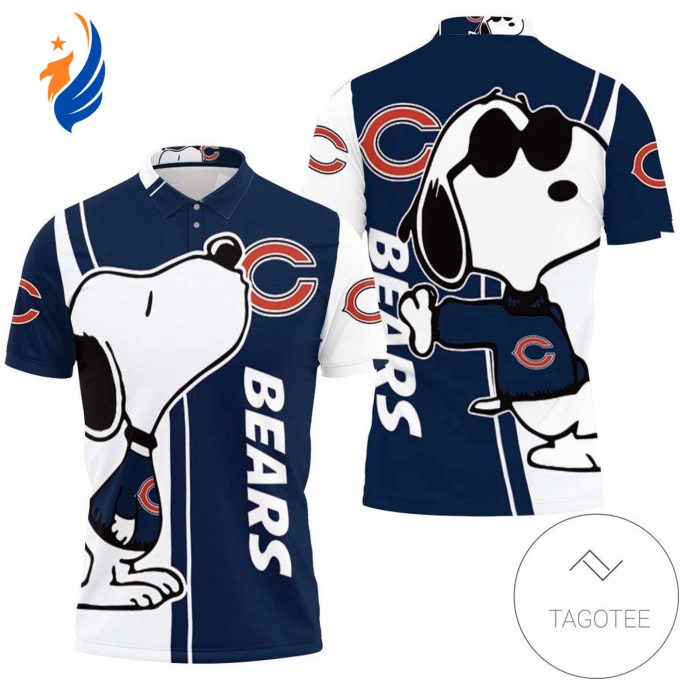 Mens & Womens Chicago Bears Snoopy Lover 3d Printed All Over Print Polo Shirt Mens & Womens Chicago Bears Snoopy Lover 3d Printed All Over Print Polo Shirt