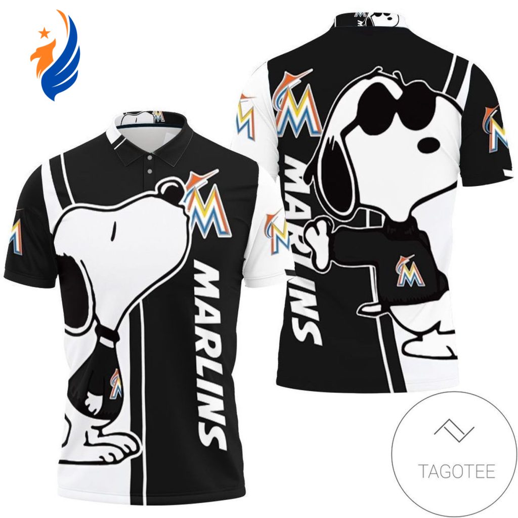 Mens & Womens Marlins Snoopy Lover 3d Printed All Over Print Polo Shirt Mens & Womens Marlins Snoopy Lover 3d Printed All Over Print Polo Shirt