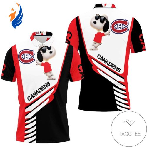 Mens & Womens Montreal Canadiens Snoopy For Fans 3d All Over Print Polo Shirt