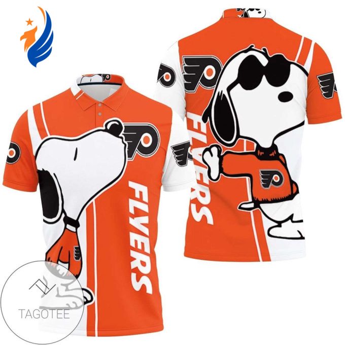 Mens & Womens Philadelphia Flyers Snoopy Lover 3d Printed All Over Print Polo Shirt