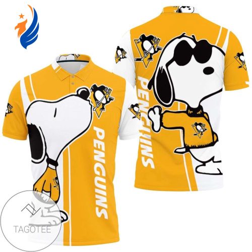 Mens & Womens Pittsburgh Penguins Snoopy Lover 3d Printed All Over Print Polo Shirt