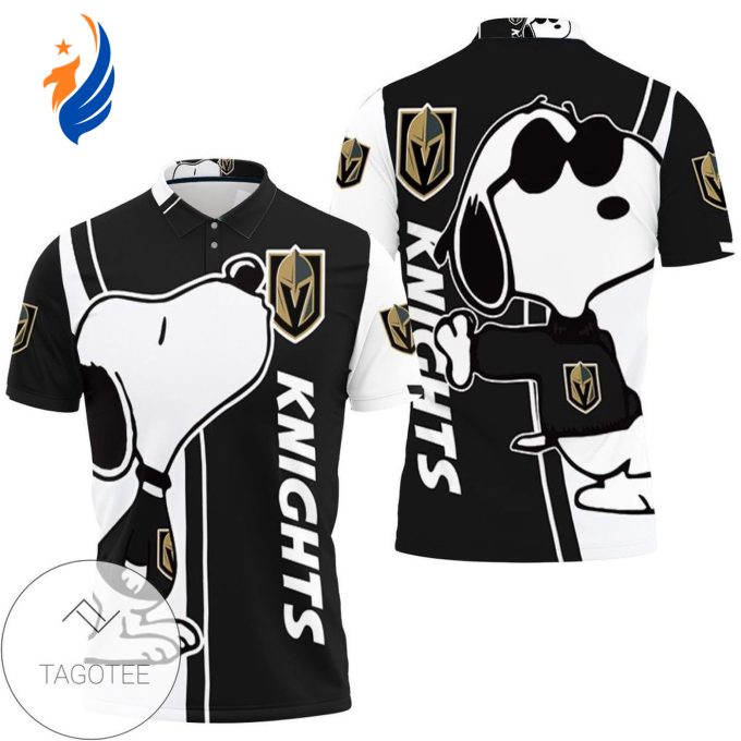 Mens & Womens Vegas Golden Knights Snoopy Lover 3d Printed All Over Print Polo Shirt