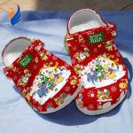 Merry Christmas Winnie The Pooh Red Clogs, Water-proof And Lightweight Clogs For Kids And Adults Merry Christmas Winnie The Pooh Red Clogs, Water-proof And Lightweight Clogs For Kids And Adults