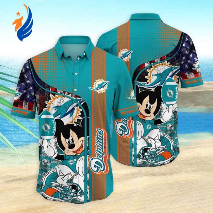 Show Your Miami Dolphins Spirit with a Stylish Hawaiian Shirt – Miami Dolphins Mickey Design Show Your Miami Dolphins Spirit with a Stylish Hawaiian Shirt – Miami Dolphins Mickey Design