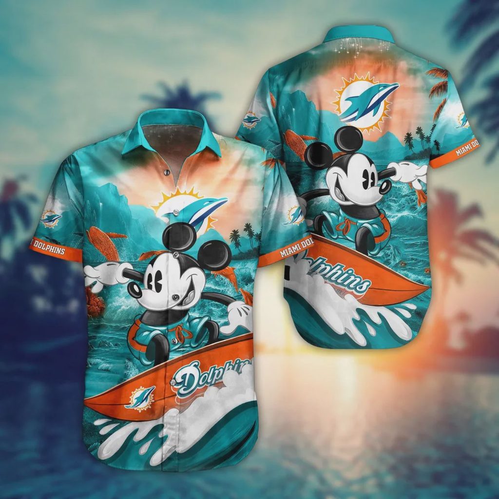 Stylish Miami Dolphins Mickey Hawaiian Shirt – Perfect Summer Wear for Dolphin Fans! Stylish Miami Dolphins Mickey Hawaiian Shirt – Perfect Summer Wear for Dolphin Fans!