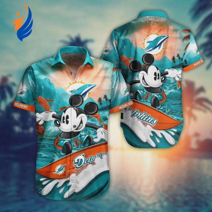 Stylish Miami Dolphins Mickey Hawaiian Shirt – Perfect Summer Wear for Dolphin Fans! Stylish Miami Dolphins Mickey Hawaiian Shirt – Perfect Summer Wear for Dolphin Fans!