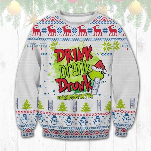 Get Festive with Michelob Ultra Grinches Ugly Sweater – Perfect Holiday Attire for Beer Lovers! – Gift for Men Women