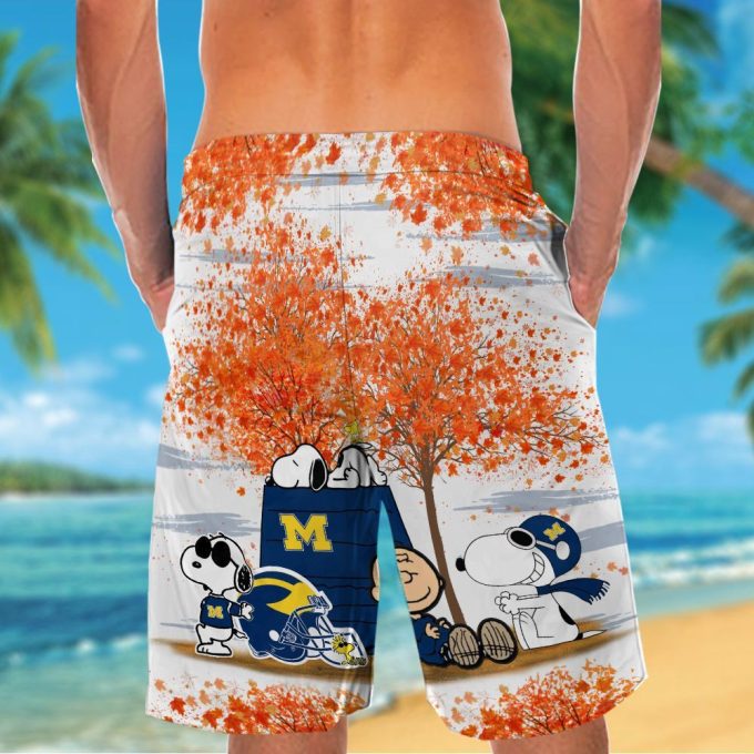 Michigan Wolverines & Snoopy Hawaiian Shirt #3 – Fun and Stylish Apparel for Sports Fans