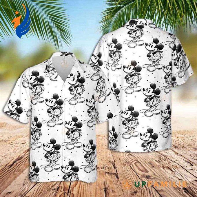 Mickey Aloha Shirt: Disney Hawaiian Shirt with Amazing Mickey Mouse Sketch Mickey Aloha Shirt: Disney Hawaiian Shirt with Amazing Mickey Mouse Sketch