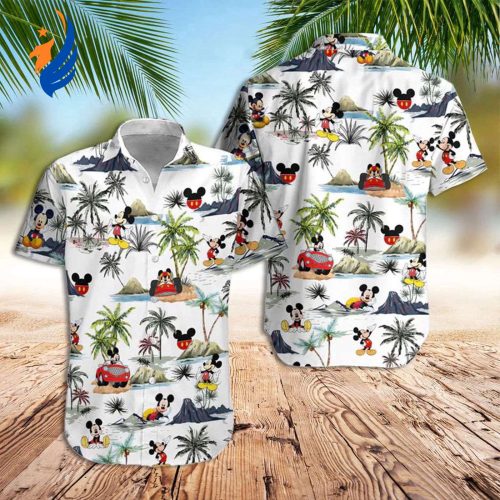 Mickey Aloha Shirt: Stunning Disney Hawaiian Design with Mickey Mouse Scenic Landscape