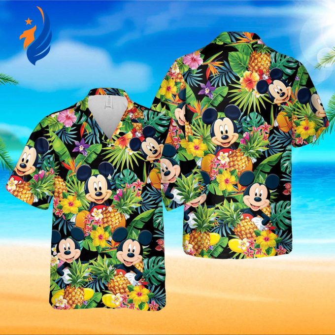 Women s Mickey Aloha Shirt: Disney Hawaiian Shirt for Summer Beach Trip with Family – Mickey Mouse