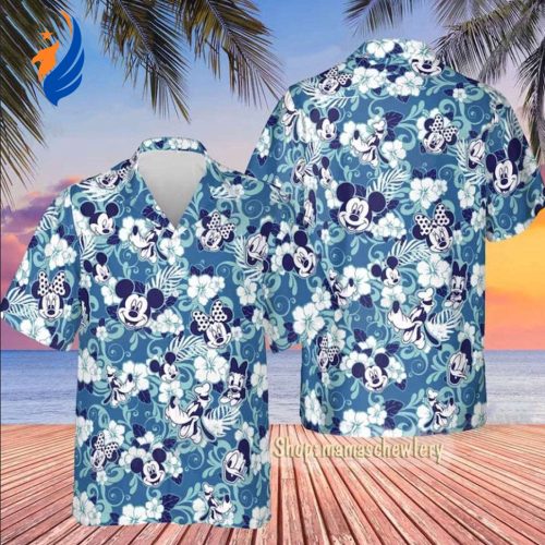 Disney Mickey Mouse Floral Aloha Hawaiian Shirt - Vibrant & Stylish Mickey Aloha Shirt for a Fun Tropical Look!