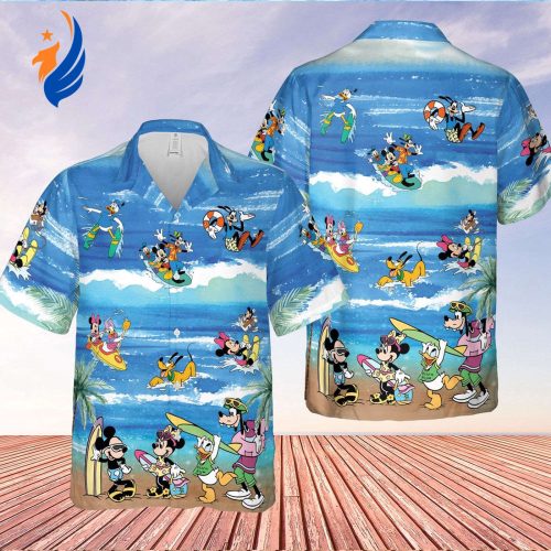 Mickey Aloha Shirt: Disney Summer Hawaiian Vacation Holiday Design - Mickey and Minnie Mouse