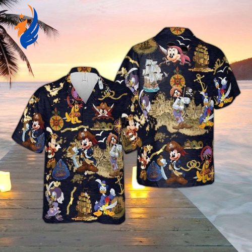 Mickey Aloha Shirt: Disney Pirates of Caribbean Hawaiian Style – Friends & Fun!