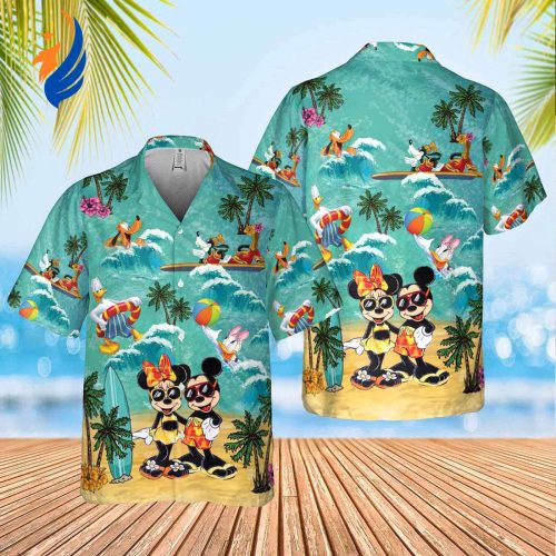 Mickey and Minnie Magical Family Vacation Hawaiian Shirt - Disney Aloha Shirt