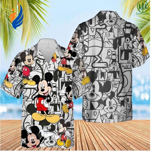 Mickey Aloha Shirt: Disney Hawaiian 3D Animation Printed Fashion - Short Sleeve Casual