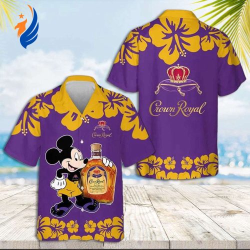 Stylish Mickey Aloha Shirt - Hawaiian Print with Mouse & Crown Shop Now!