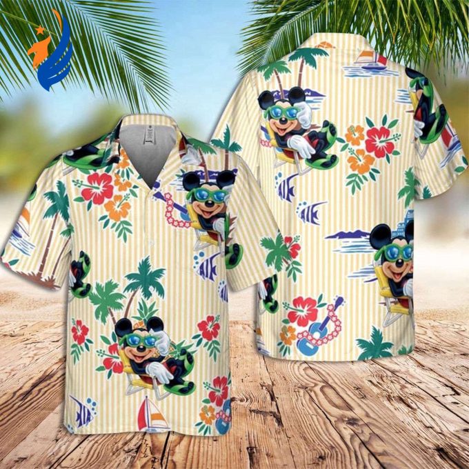 Mickey Aloha Shirt: Hawaiian Style with Mickey Mouse Disney Stripes – Perfect for Disney Fans! Mickey Aloha Shirt: Hawaiian Style with Mickey Mouse Disney Stripes – Perfect for Disney Fans!