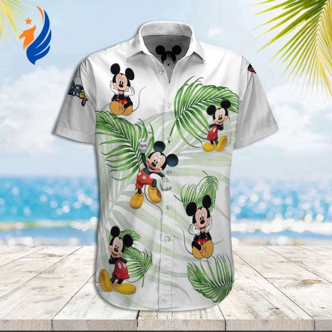 Mickey Aloha Shirt: Hawaiian Style with Mickey Mouse & Palm Leaves – Trendy Vibrant & Fun! Mickey Aloha Shirt: Hawaiian Style with Mickey Mouse & Palm Leaves – Trendy Vibrant & Fun!