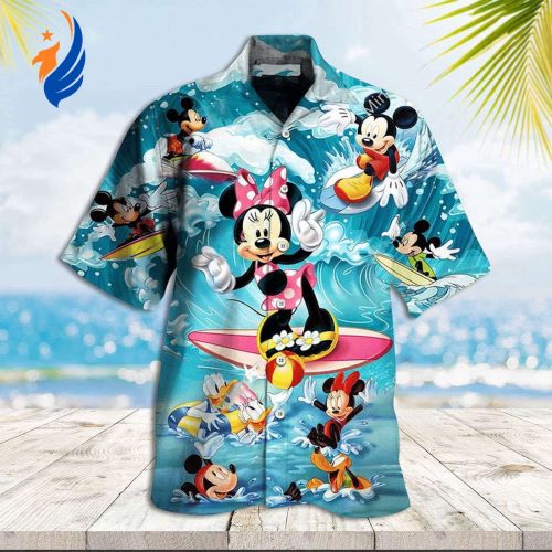 Mickey Aloha Shirt - Hawaiian Vacation Style with Mickey Mouse Minnie & Friends - Perfect for Summer!